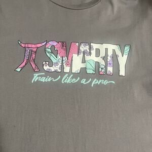 SMARTY Grey Women's T Shirt XXL with Floral Motif "Train Like A Pro" Rodeo